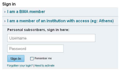 BMA login