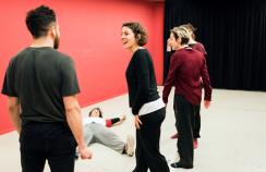 Students in a theatre class